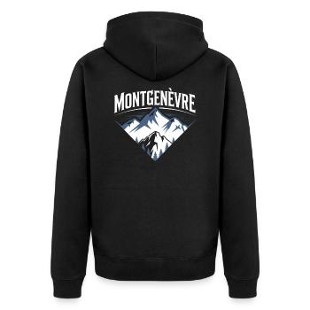 Montgenèvre - Veste à capuche bio Premium Unisexe - noir - Dos - Nico (187cm)
