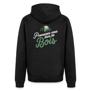 Promenons-nous dans les bois - Veste à capuche bio Premium Unisexe - noir - Dos - Nico (187cm)