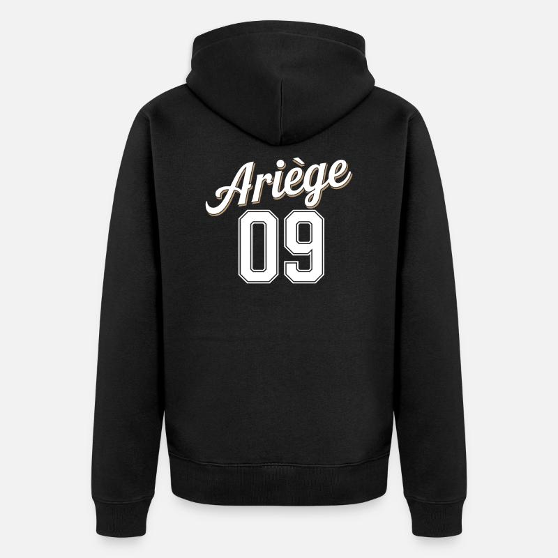 Ariège 09 - Veste à capuche bio Premium Unisexe - noir