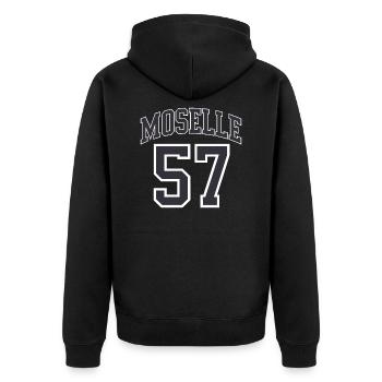 Moselle 57 - Veste à capuche bio Premium Unisexe - noir - Dos - Nico (187cm)