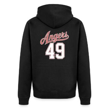 Angers 49 - Veste à capuche bio Premium Unisexe - noir - Dos - Nico (187cm)