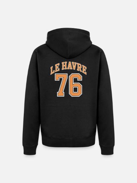 Le Havre 76 - Veste à capuche bio Premium Unisexe - noir