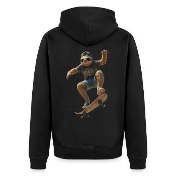 Skateur paresseux - Veste à capuche bio Premium Unisexe - noir - Dos - Nico (187cm)