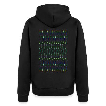 zigzag - Veste à capuche bio Premium Unisexe - noir - Dos - Nico (187cm)