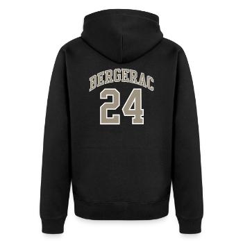 Bergerac 41 - Veste à capuche bio Premium Unisexe - noir - Dos - Nico (187cm)