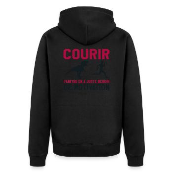 courir - Veste à capuche bio Premium Unisexe - noir - Dos - Nico (187cm)