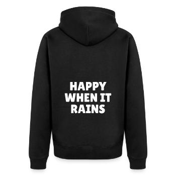 Heureux quand il pleut - Rain Goth Saying Gift - Veste à capuche bio Premium Unisexe - noir - Dos - Nico (187cm)