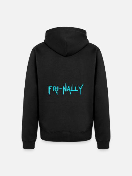 Fri-nally drôle Friday Weekend Ambiance géniale - Veste à capuche bio Premium Unisexe - noir