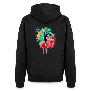 Gymnastics and gymnastics - PopArt Style - Unisex Premium Organic Zip Hoodie - black - Back - Nico (187cm)