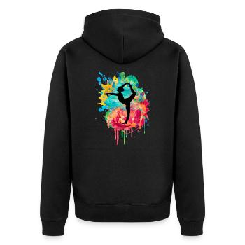Rhythmic gymnastics - PopArt Style - Unisex Premium Organic Zip Hoodie - black - Back - Nico (187cm)