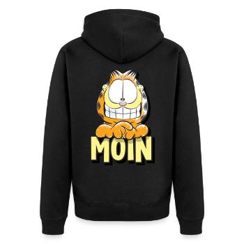 Garfield Moin - Veste à capuche bio Premium Unisexe - noir - Dos - Nico (187cm)