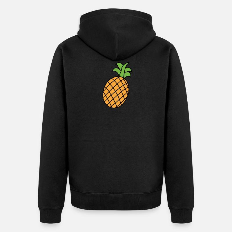 Ananas - Unisex Premium Bio Zip Hoodie - Schwarz