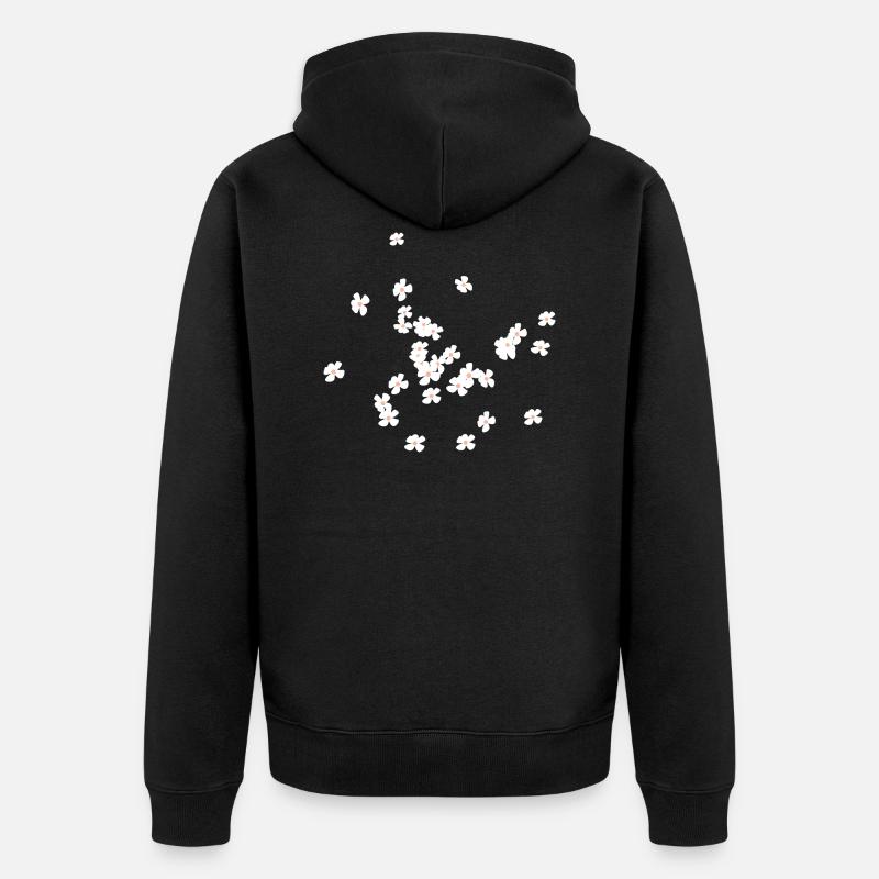 Blüme Blume Blumen - Unisex Premium Bio Zip Hoodie - Schwarz