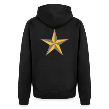 militaire étoiles - Veste à capuche bio Premium Unisexe - noir - Dos - Nico (187cm)