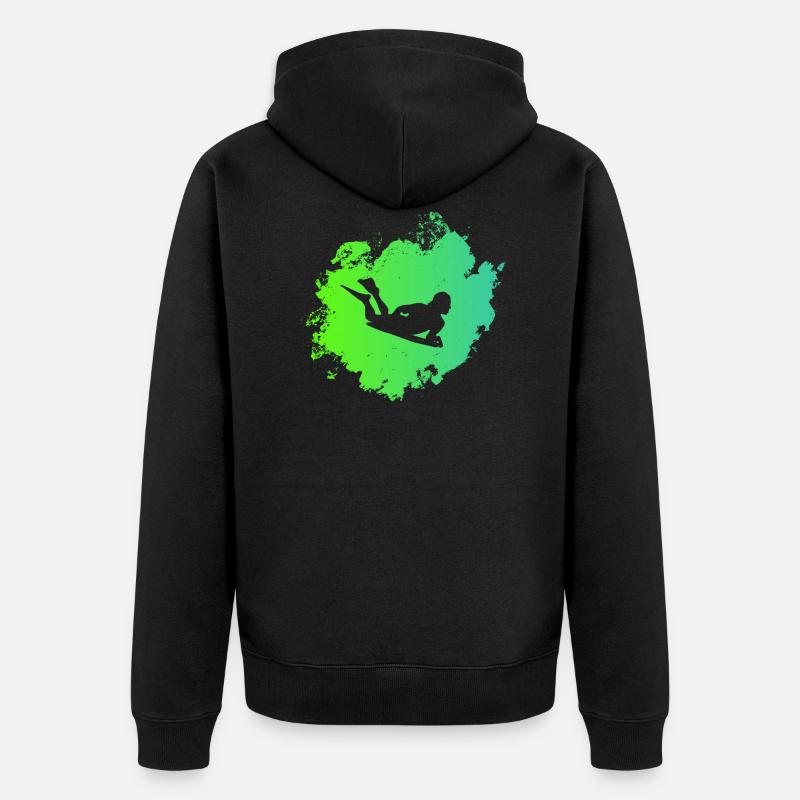 Bodyboarder - Veste à capuche bio Premium Unisexe - noir