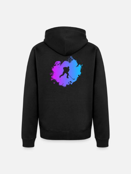 Eishockey - Unisex Premium Bio Zip Hoodie - Schwarz