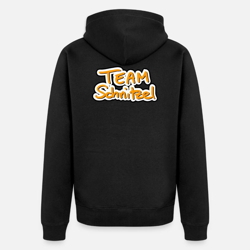 Team Schnitzel - Unisex Premium Bio Zip Hoodie - Schwarz