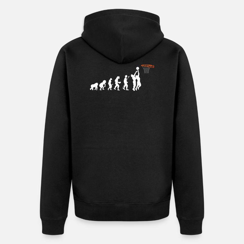 Basket-ball Evolution - Veste à capuche bio Premium Unisexe - noir
