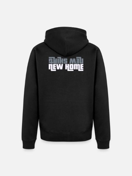 New T-shirt, new home - Unisex Premium Organic Zip Hoodie - black