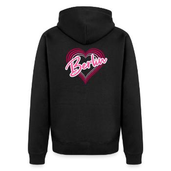 Berlin - Veste à capuche bio Premium Unisexe - noir - Dos - Nico (187cm)
