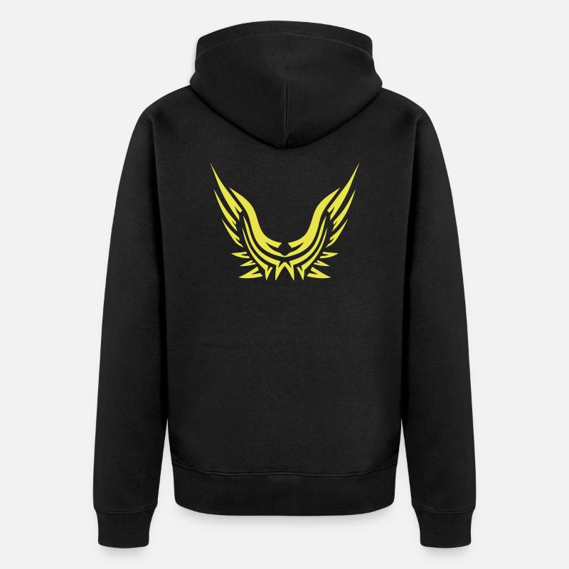paire aile aille 10 2 - Veste à capuche bio Premium Unisexe - noir