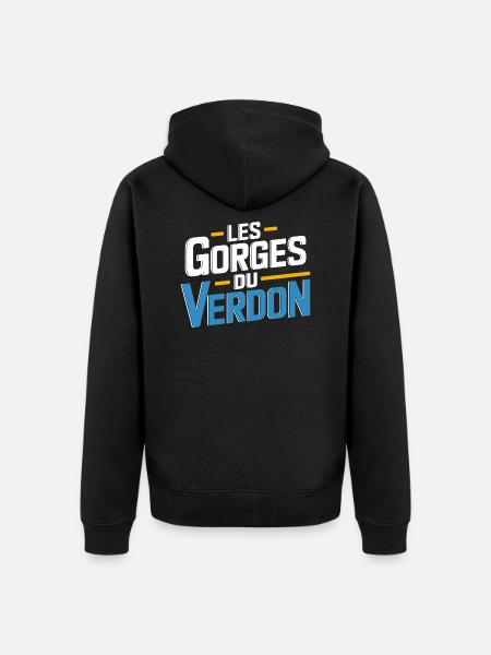 Les Gorges du Verdon - Veste à capuche bio Premium Unisexe - noir