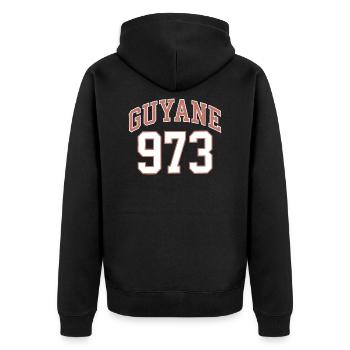 Guyane 973 - Veste à capuche bio Premium Unisexe - noir - Dos - Nico (187cm)
