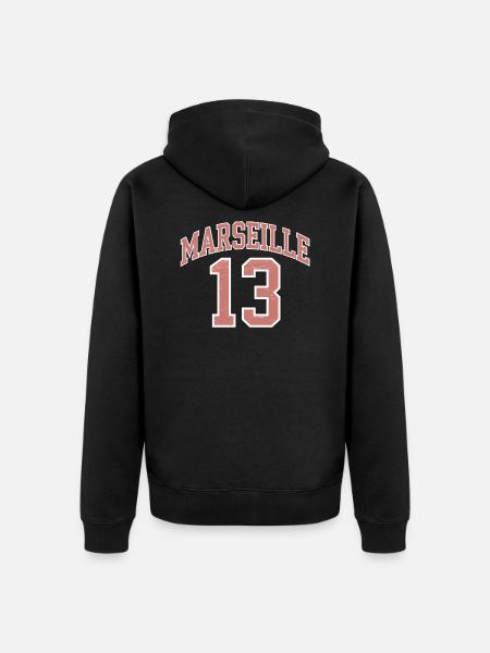 Marseille 13 - Veste à capuche bio Premium Unisexe - noir