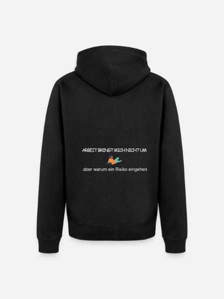 Arbeit - Unisex Premium Bio Zip Hoodie - Schwarz