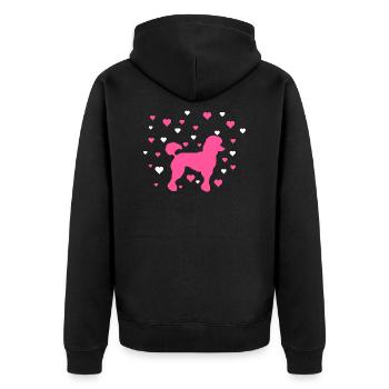 caniche - Veste à capuche bio Premium Unisexe - noir - Dos - Nico (187cm)