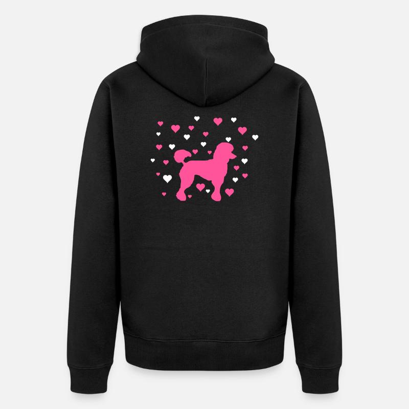 caniche - Veste à capuche bio Premium Unisexe - noir