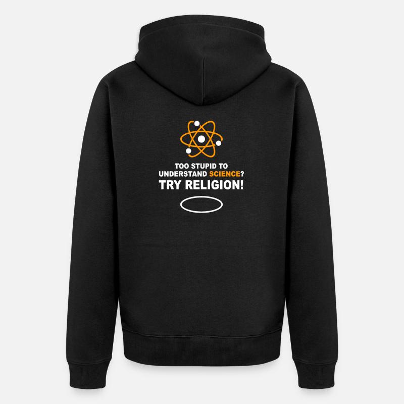Science vs religion - Veste à capuche bio Premium Unisexe - noir