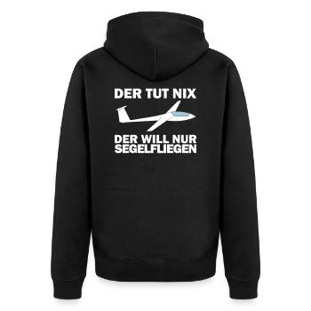 Seul planeur pilote planeur pilote planeur - Veste à capuche bio Premium Unisexe - noir - Dos - Nico (187cm)