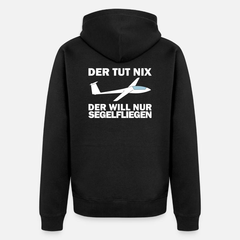 Seul planeur pilote planeur pilote planeur - Veste à capuche bio Premium Unisexe - noir