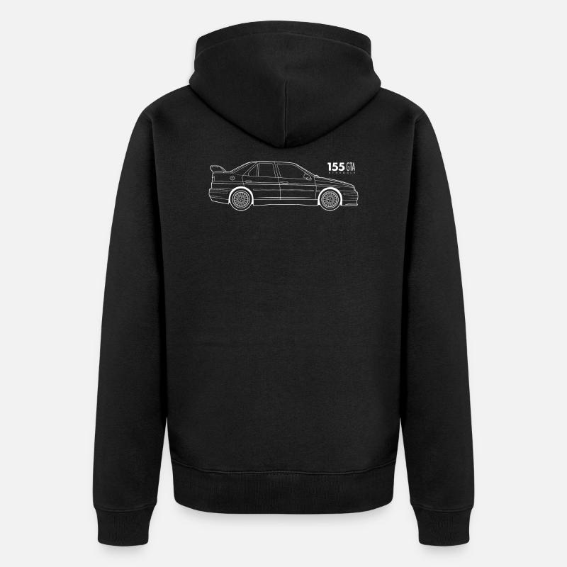 Alfa 155 GTA Stradale - Veste à capuche bio Premium Unisexe - noir