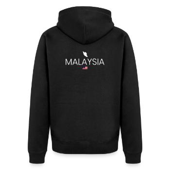 Malaysia Holidays - Unisex Premium Organic Zip Hoodie - black - Back - Nico (187cm)
