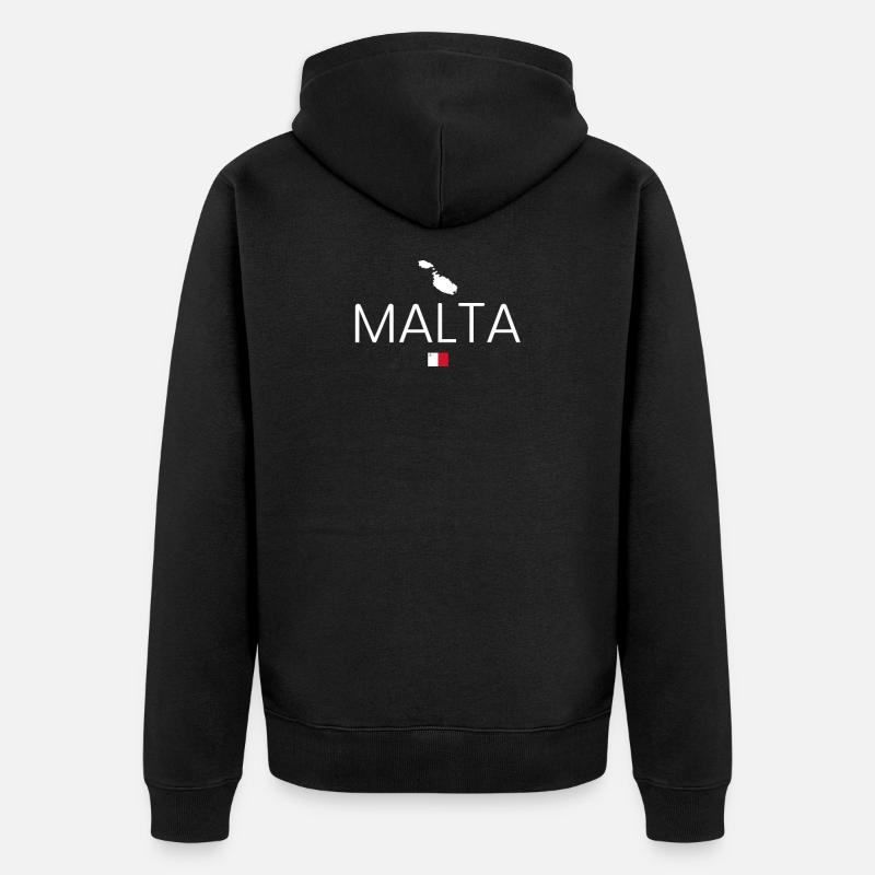 Vacances à Malte - Veste à capuche bio Premium Unisexe - noir