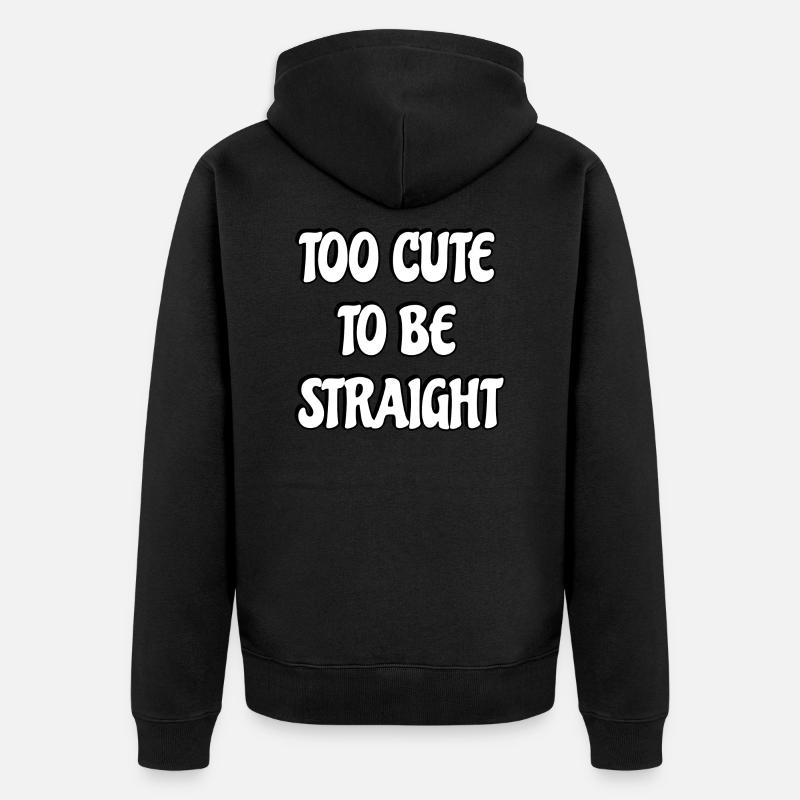 Trop mignon pour être hétéro - Veste à capuche bio Premium Unisexe - noir