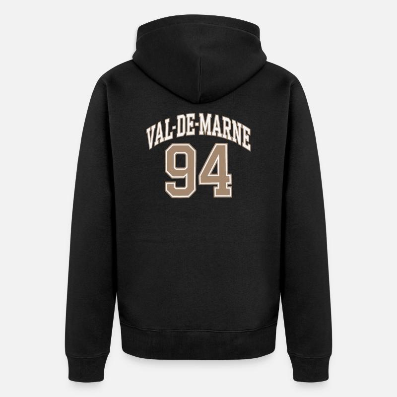 Val-de-Marne 94 - Veste à capuche bio Premium Unisexe - noir