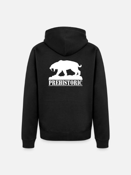 Prehistoric - Unisex Premium Organic Zip Hoodie - black
