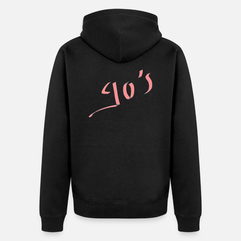 90's - Veste à capuche bio Premium Unisexe - noir