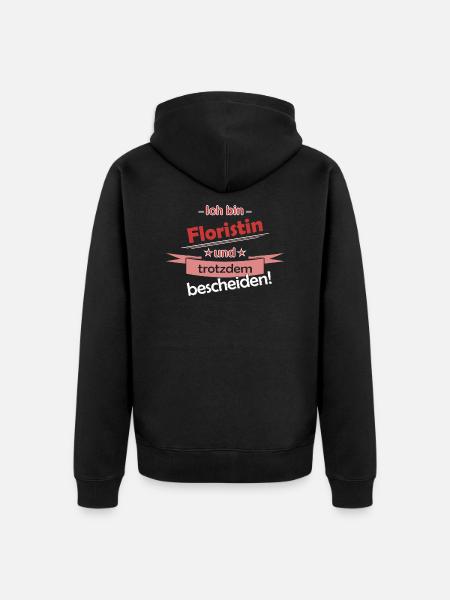 florist - Unisex Premium Organic Zip Hoodie - black