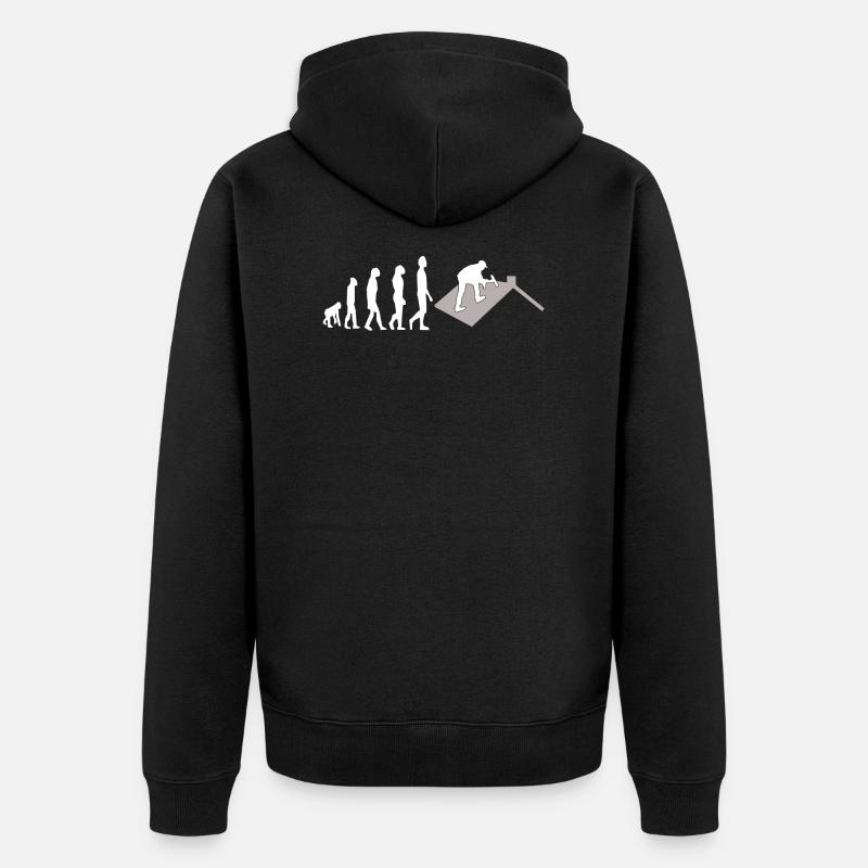 Dachdecker Evolution - Unisex Premium Bio Zip Hoodie - Schwarz