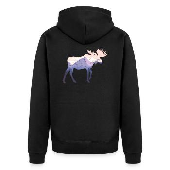 Élan - Veste à capuche bio Premium Unisexe - noir - Dos - Nico (187cm)