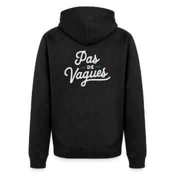 Pas de vagues - Veste à capuche bio Premium Unisexe - noir - Dos - Nico (187cm)
