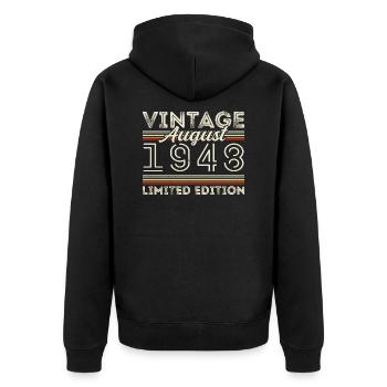 Août 1948 Légende depuis août 1948 Millésime 1948 - Veste à capuche bio Premium Unisexe - noir - Dos - Nico (187cm)