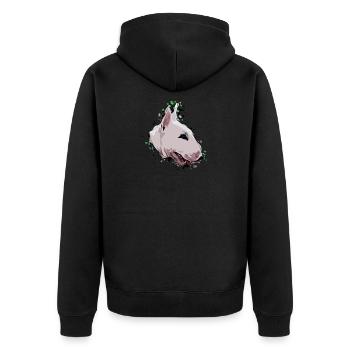 Bullterrier Comic - Veste à capuche bio Premium Unisexe - noir - Dos - Nico (187cm)