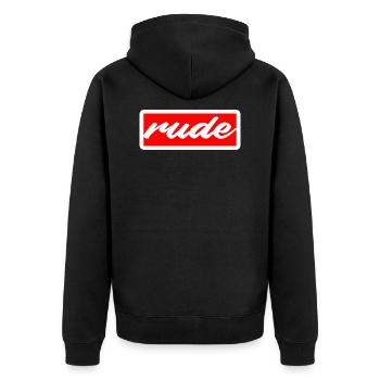 bandit grossier voyou mauvais cul rau rude garçon - Veste à capuche bio Premium Unisexe - noir - Dos - Nico (187cm)
