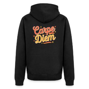 Carpe Diem - Veste à capuche bio Premium Unisexe - noir - Dos - Nico (187cm)