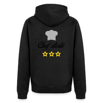 Chef étoilé - Veste à capuche bio Premium Unisexe - noir - Dos - Nico (187cm)